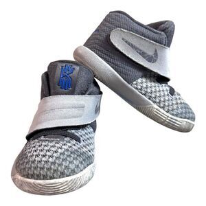 Nike Kyrie 2 Grey & Blue Toddler Basketball Shoes Size 5C Lightweight Mesh Upper